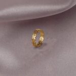 Copper coin ring titanium steel non-fading money ring ring prosperous and partial wealth ring for men and women to attract wealth and transfer