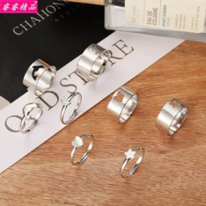 2PCS PUNK Style Couple Rings and our Fashion Pair Ring