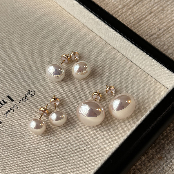 Shijia Mantou Pink Pearl Earrings Women's High-Level Light Luxury Earrings 2026 New Niche Earrings Ear Clips Shijia Mantou Pink Pearl Earrings Women's High-Level Light Luxury Earrings 2026 New Niche Earrings Ear Clips